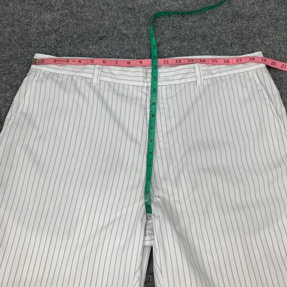 PGA Tour Short Mens 38 White Pinstripe Moisture Wicking Performance Golf Chino - Picture 5 of 11
